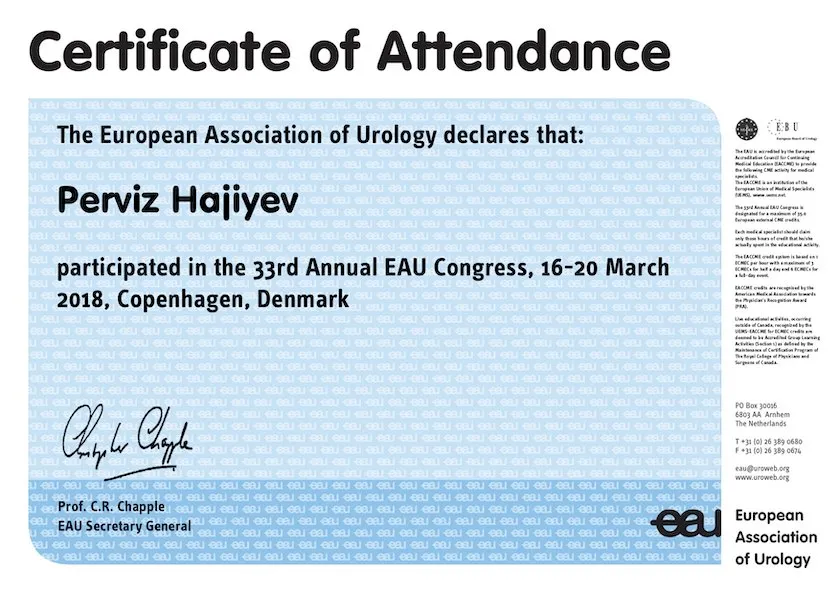 33rd EAU Congress, Copenhagen