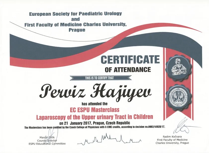 ESPU masterclass: laparoscopic surgery in children, Prague